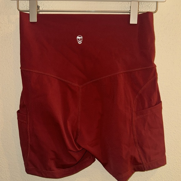 Gymreapers Maroon Athletic Bike Shorts Women’s Size Small‎ - Picture 4 of 4